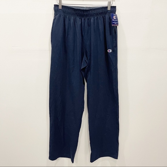 Champion Men’s Open Bottom Jersey Pants Large Blue - Picture 1 of 10